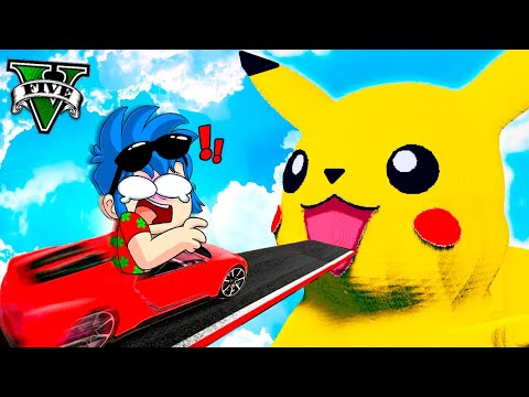 GTA 5: ¡PIKACHU Vs MEGA RAMPA IMPOSIBLE! 🚽🚗 Timba Vk