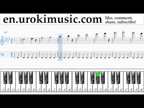 Piano lessons (right hand) Miley Cyrus - Malibu Sheet Music Tutorial Part#1 um-i352