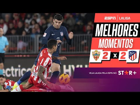 Gols e lances de Almeria x Atlético de Madri