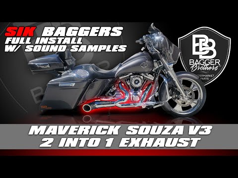 Bagger Brothers 2 into 1 Maverick V3 Full Install With Sound Clips @harleydavidson