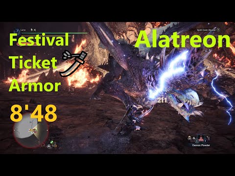 [MHW:IB PC] Free Festival Ticket Armor vs Alatreon | Longsword | TA Wiki | 8'48'33