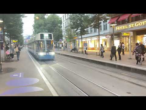 Tramlinie 11 nach Zürich Auzelg in Zürich Bahnhofplatz