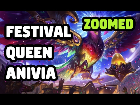 FESTIVAL QUEEN ANIVIA SKIN ZOOMED SPOTLIGHT - LEAGUE OF LEGENDS