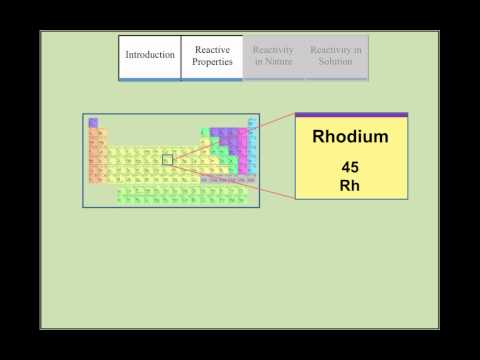 ChemWiki Elemental Minute: Rhodium (Chemical Properties)