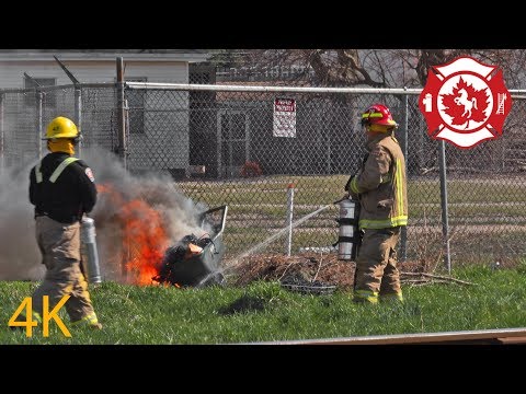 Arrival Video of Cans used by C-K Firefighters on copper wire fire, 04/23/2019