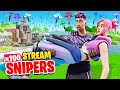 TRY TO SURVIVE vs 100 Stream Snipers with My Girlfriend! (Fortnite)