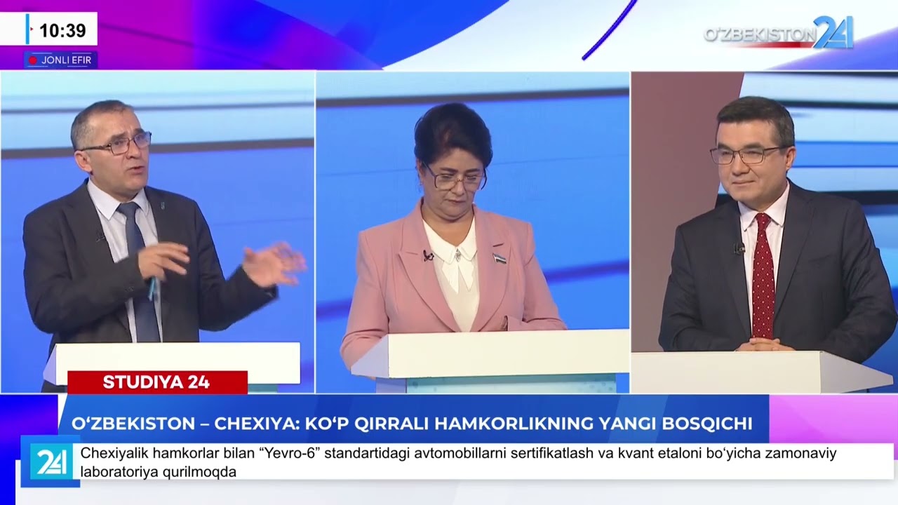 #Studiya 24 O‘zbekiston–Chexiya: qirrali hamkorlikning yangi bosqich