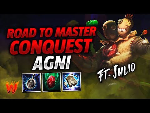 AGNI, UNA PARTIDITA EXPRESS :V ft. Julio - Warchi - Smite Road to Master Conquest
