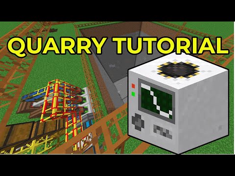 Minecraft Buildcraft - How Set up Quarry Tutorial