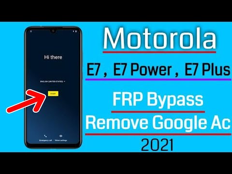 Moto E7 | E7 Plus Frp Unlock/Bypass Google Account Lock Without PC Android 10