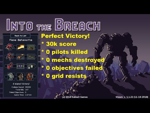Into the Breach: 30k Perfect Victory Hard (Flame Behemoths)