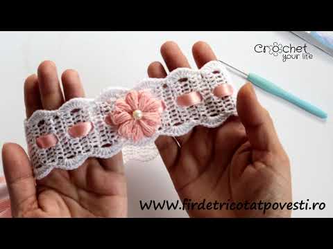 Crochet a headband for a girl's dress - extremely easy and fast / Step-by-step tutorial