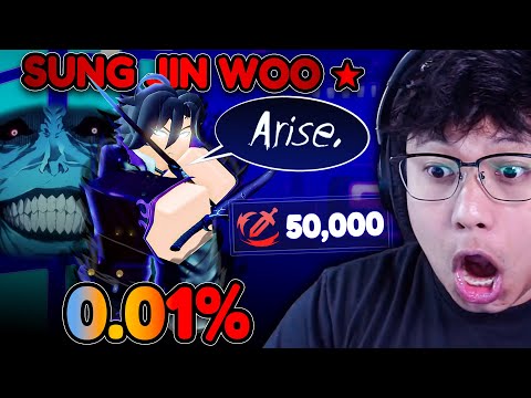 Obtaining 0.01% Secret Sung Jin Woo in Anime Defenders