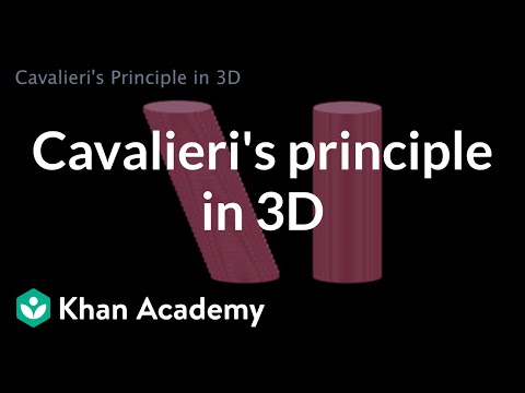 Cavalieri's principle in 3D | Solid geometry | High school geometry | Khan Academy