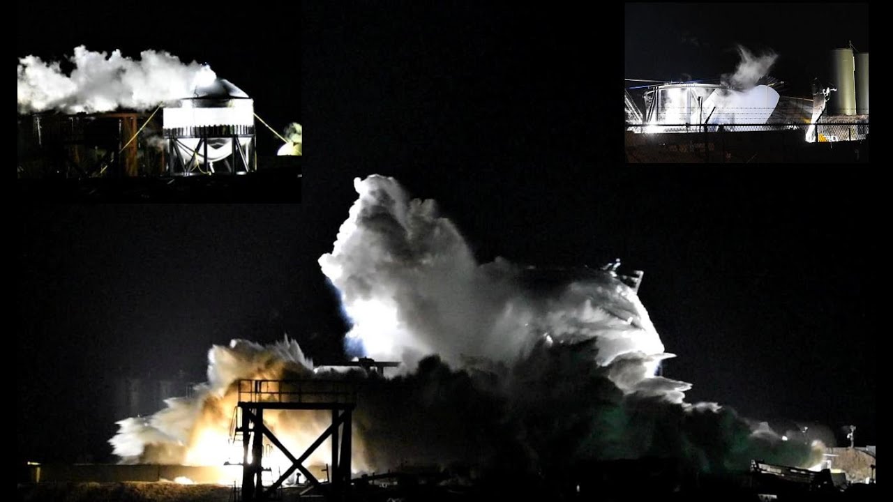 SpaceX Boca Chica - Starship Test Tank 2 Destructive Cryo Test