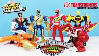 The  BEST of Power Rangers! Mixx N Morph Dino Charge Red Ranger & T-Rex ZORD & Samurai Gold Ranger!