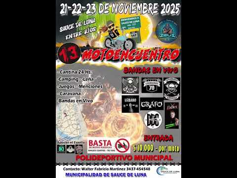 #motoencuentro #saucedeluna 🇦🇷😎🤙#EntreRios #Argentina #actitudynobleza No se suspende por lluvia.