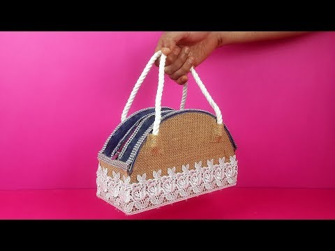 How to Make a Beautiful Handbag Using an Old Cardboard Container