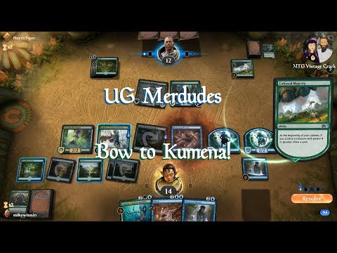 Magic Arena Ranked - UG Merfolk vs Mono Green Stompy