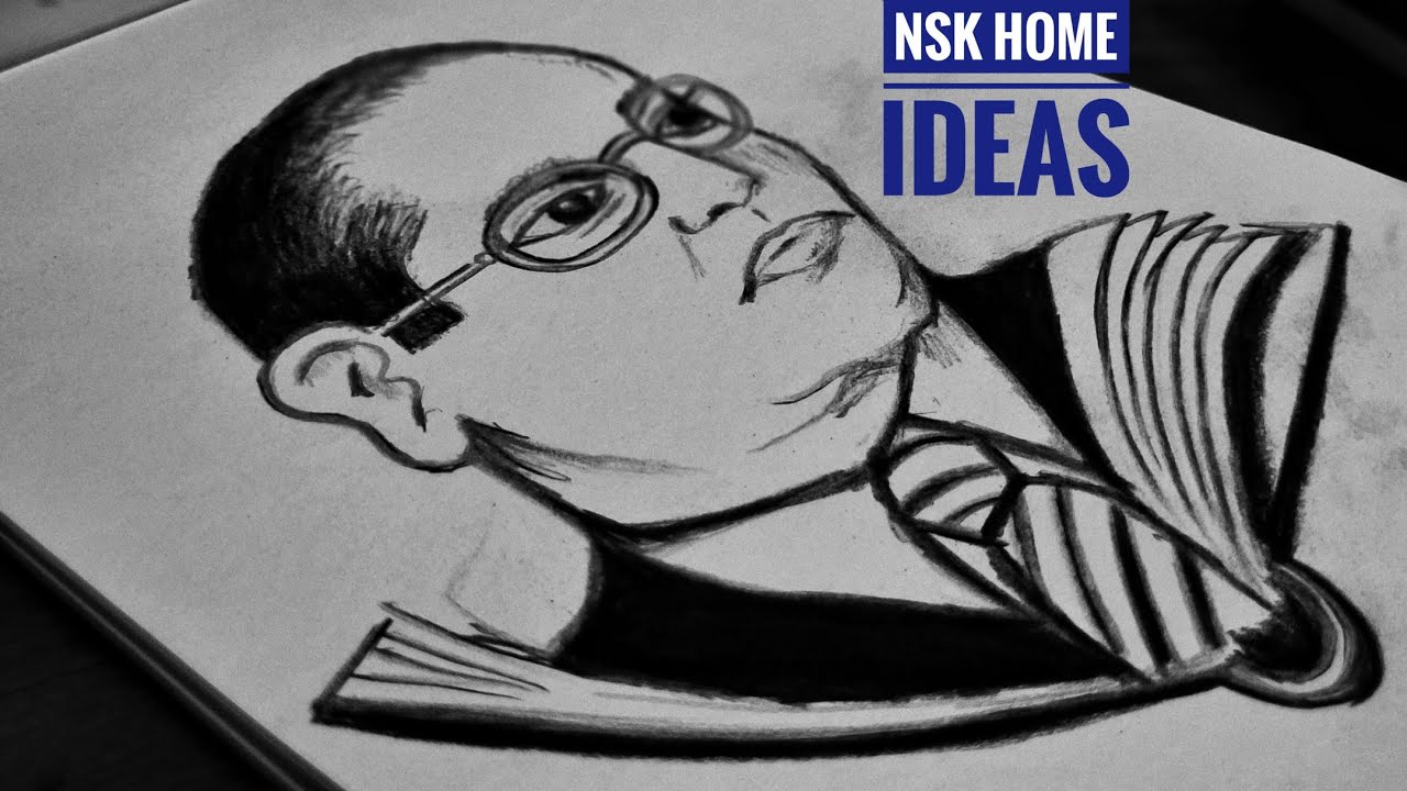How to draw Babasaheb Ambedkar|How to draw Babasaheb Ambedkar Step by step|Ambedkar Drawing Easy