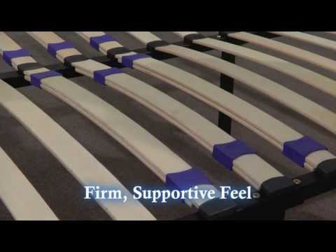 Part of a video titled Platform Frame with Slats - YouTube