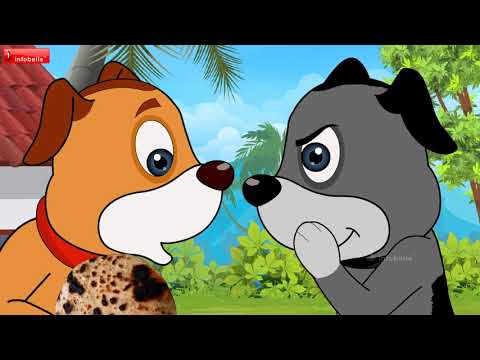 लालची कुत्ते की कहानी - Tina & Bana | Hindi Stories for Kids | Infobells