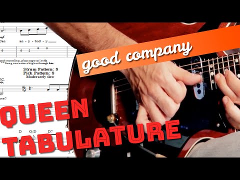 Good company solo Queen guitar lesson tutorial TAB Brian May
