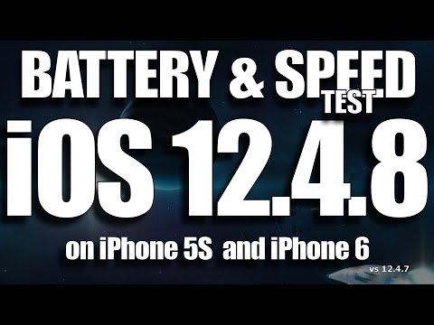 iOS 12.4.8 Battery and Speed Test on iPhone 6 and iPhone 5S.