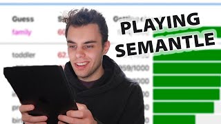 Playing Semantle: A Word Game Harder than Wordle