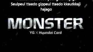 Monster - Bigbang Lyrics Karaoke English