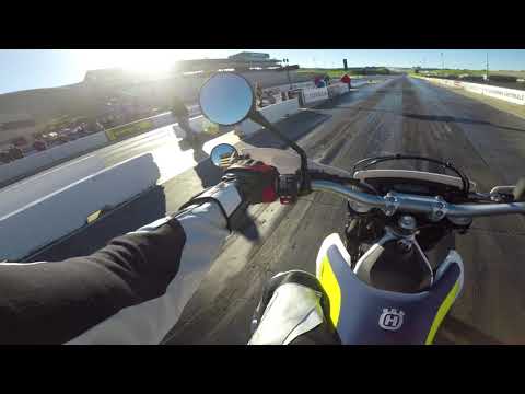 Supermoto Quarter Mile Run - Husqvarna 701 at the Drag Strip