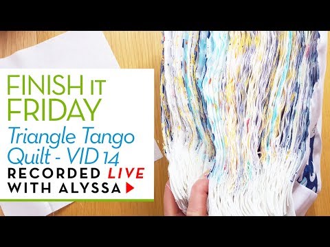 Triangle Tango quilt for Finish it Friday - vid 14
