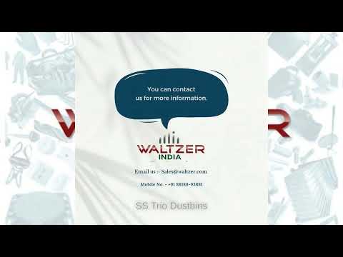 Silver stainless steel ss trio dustbin, for public places, s...