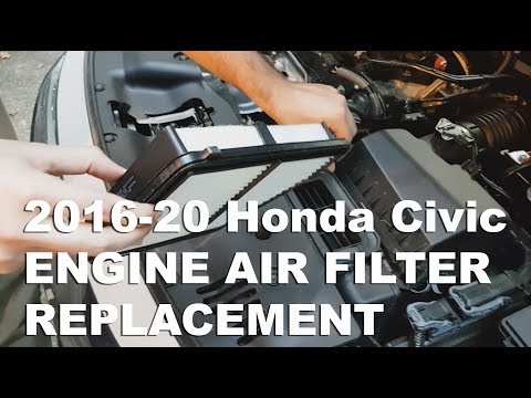 2016-2020 Honda Civic Engine Air FIlter Replacement
