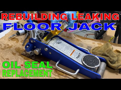 How to Rebuild Broken Leaking Floor Jack | Hydraulic Jack Oil Change | Jack Won't Lift