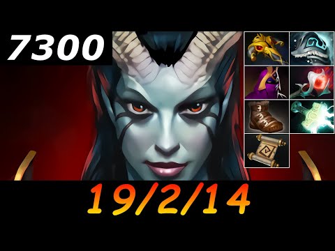 Dota 2 Queen of Pain 7300 MMR 19/2/14 (Kills/Deaths/Assists) Ranked Full Gameplay