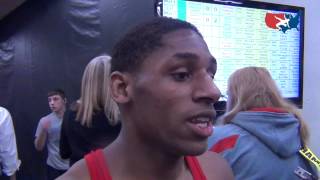 Nahshon Garrett (Cornell) after quarterfinal win at 125 lbs. at NCAAs