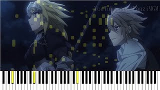【FULL】[Fate/Apocrypha OP] &quot;Eiyuu Unmei no Uta&quot; / 英雄 運命の詩 - EGOIST (Piano Synthesia Cover)