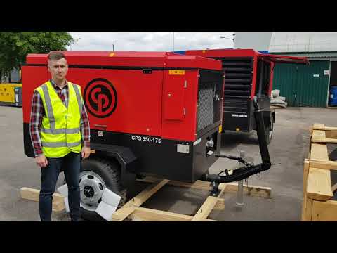 фото аренда прицепного дизельного компрессора chicago pneumatic cps350-12. 10 м3 в минуту от 10 до 12 бар 0