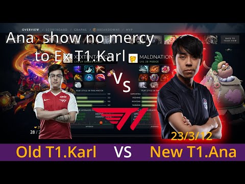 T1.Ana show no mercy to Old T1.Karl - Pudge fountain dive!!!