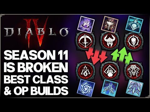 Diablo 4 - New Best Class in Season 11 - Best Build Power Ranking & BROKEN OP Chaos Perks PTR Guide!