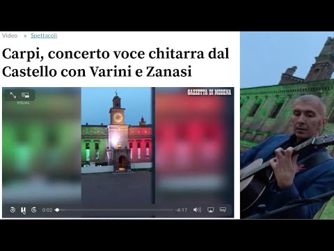 #carpiresiste 13 aprile 2020 concerto piazza Martiri Pasquetta - Massimo Varini e Ross