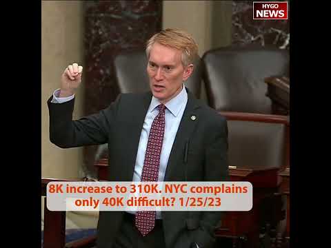 Lankford: small town illegally crossing 8K increased to 310K. NYC complains only 40K difficult?