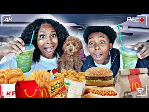 PUPPY DECIDES WHAT WE EAT FOR 24 HOURS 😱