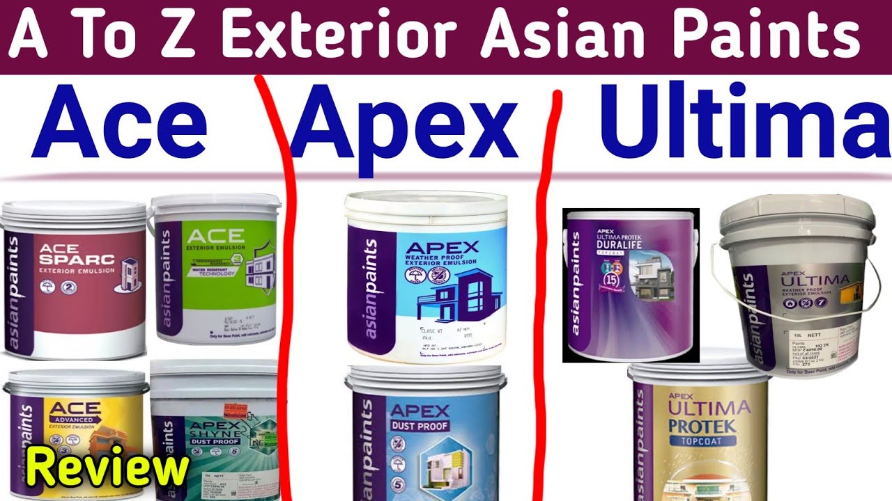 All Asian Exterior Paints Review | Asian Paints Ace Apex Altima