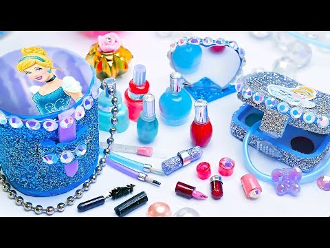 18 DIY Miniature Cinderella Cosmetics ~ Eyeshadow palette, Sequin Backpack and more! Video