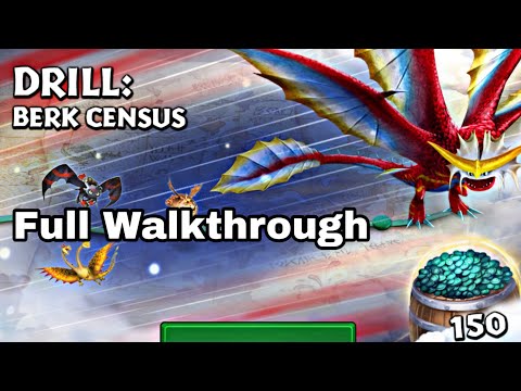 New Gauntlet Event - DRILL:BERK CENSUS Full Walkthrough - Dragons: Rise of Berk