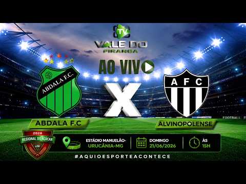 #REGIONALDOAÇÚCAR - ABDALA F.C. x ALVINOPOLENSE - AO VIVO - TV VALE DO PIRANGA