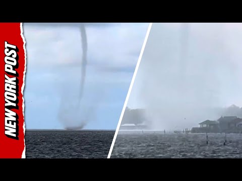 MASSIVE fast-moving waterspout spotted in southern Alabama