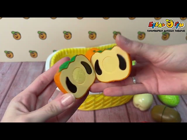 Набор игровой Lanson Toys Фрукты на липучке в корзинке - видео